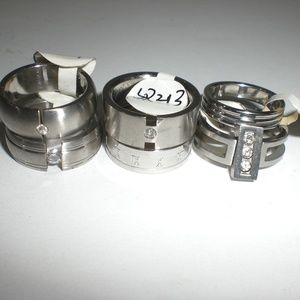 6 Silver Colored Rings Size 5 and 6